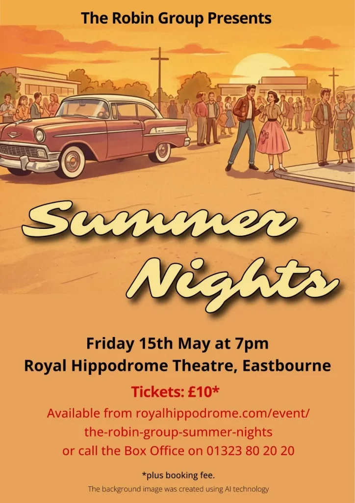 The Robin Group poster called 'Summer Nights' Friday 15th May 2026